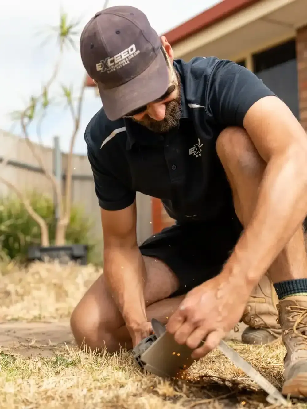 A Andrews Farm plumber at work on a job